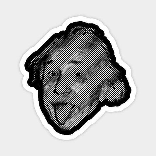 Einstein Funny Sticker - sticckiz.com