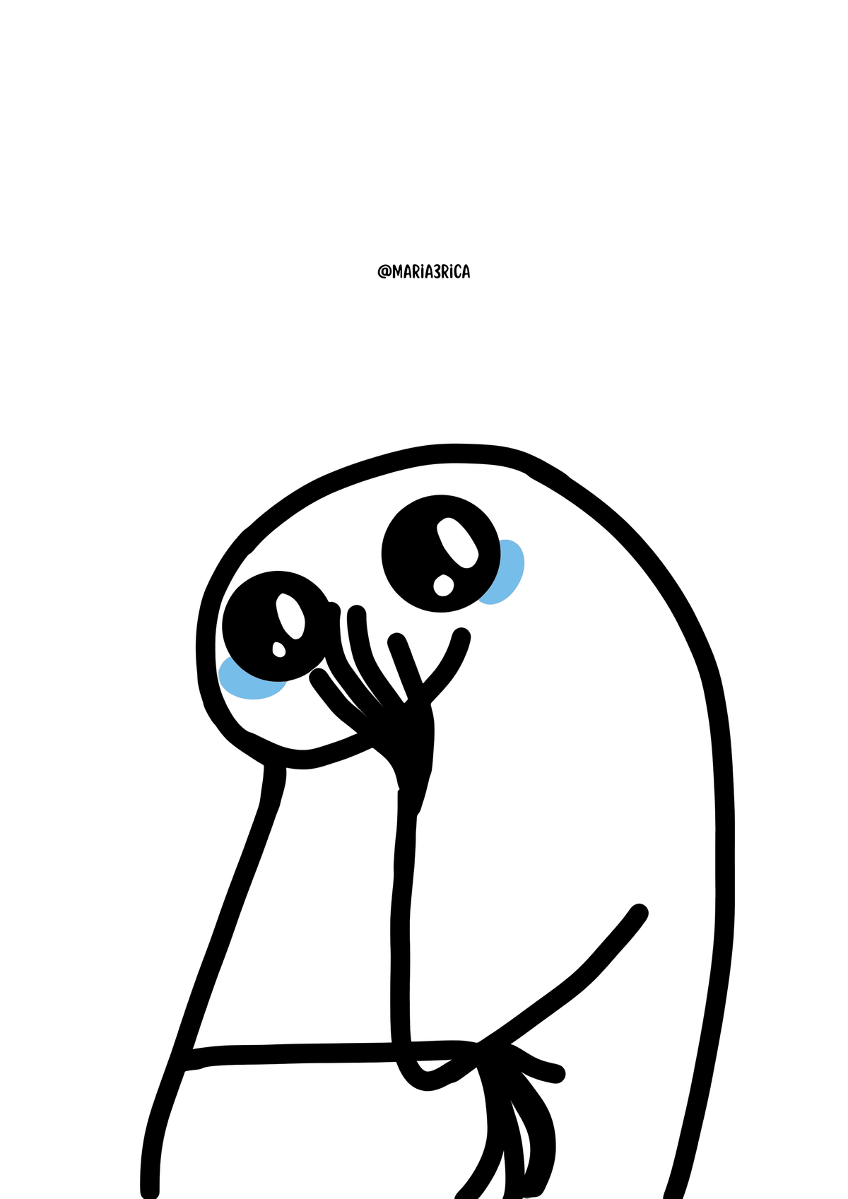 Flork crying Sticker - sticckiz.com