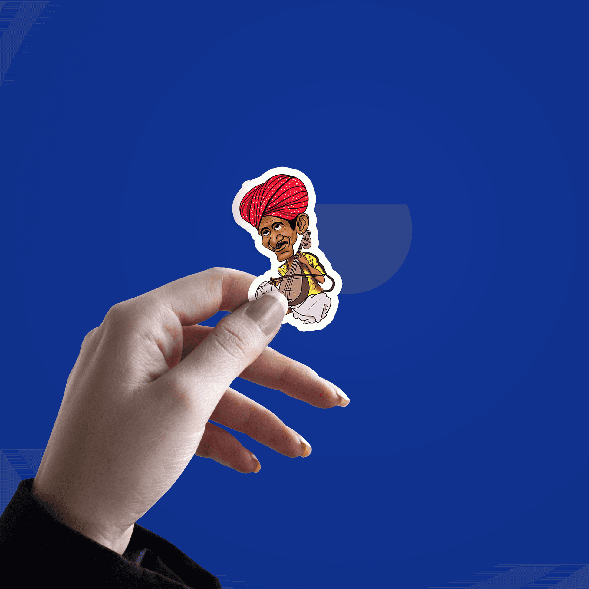 Traditional Rajasthani man Sticker - sticckiz.com