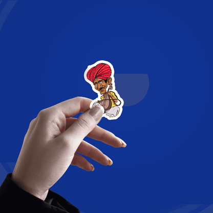 Traditional Rajasthani man Sticker - sticckiz.com