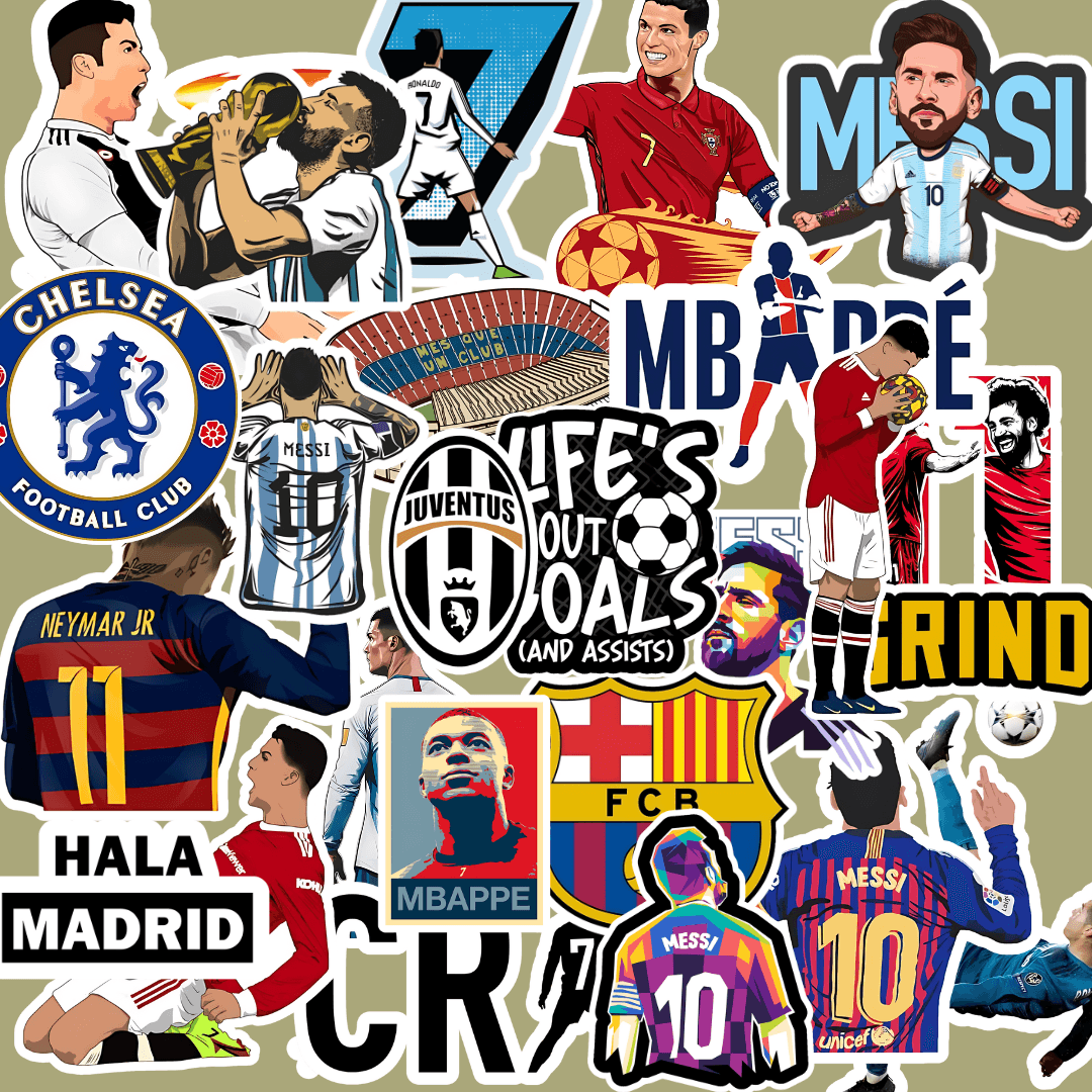 Football Sticker ( Pack of 25 ) - sticckiz.com