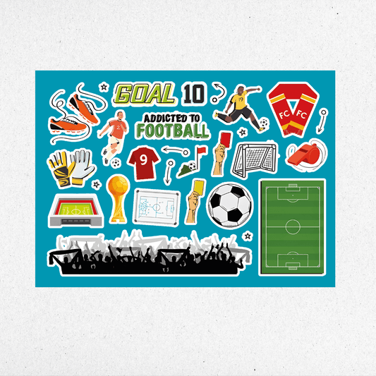 football mini sticker sheet 1x - sticckiz.com