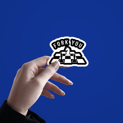 Fork You Funny Chess Sticker - sticckiz.com