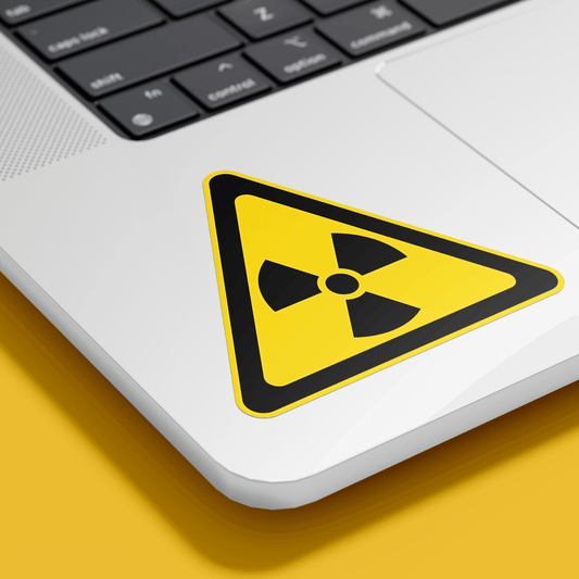 Radiation warning sign Sticker - sticckiz.com