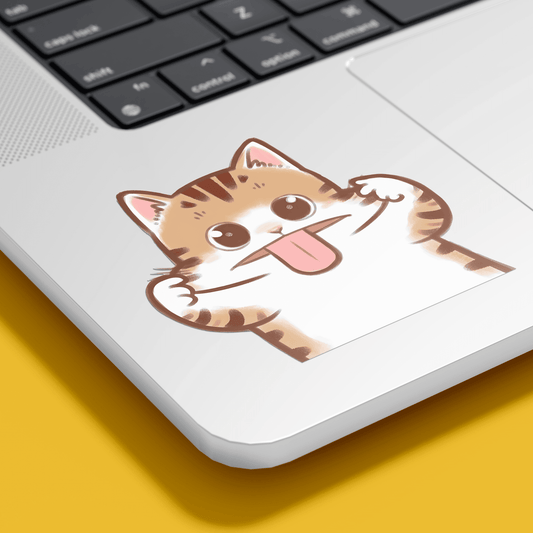Orange Cat Cute Sticker - sticckiz.com