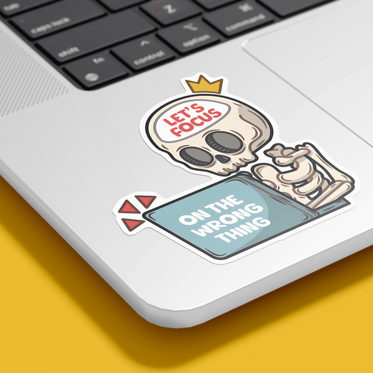 Let's Focus Skeleton Sticker - sticckiz.com