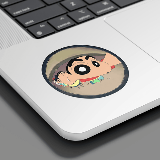 Shinchan Door Eye Sticker - sticckiz.com