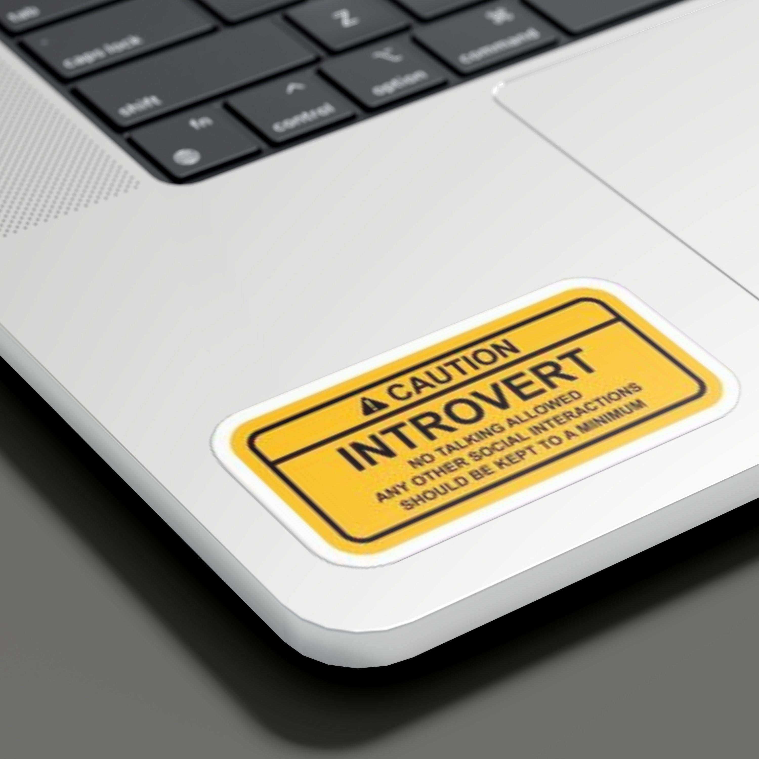 CAUTION INTROVERT Sticker - sticckiz.com