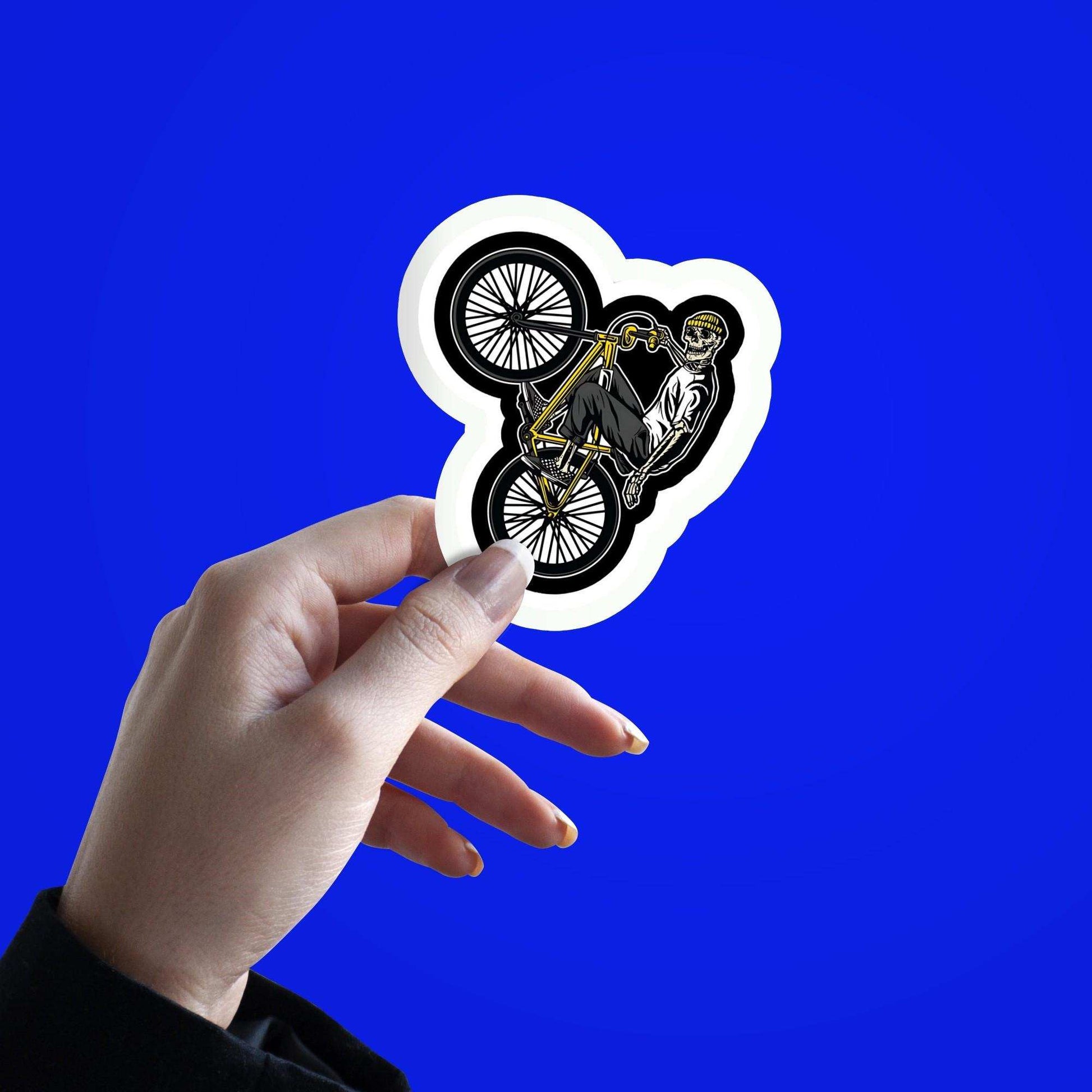 Skeleton Bmx Bike Sticker - sticckiz.com