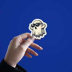 Ghost in Glasses Sticker - sticckiz.com
