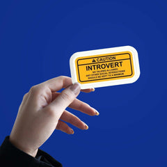 CAUTION INTROVERT Sticker - sticckiz.com