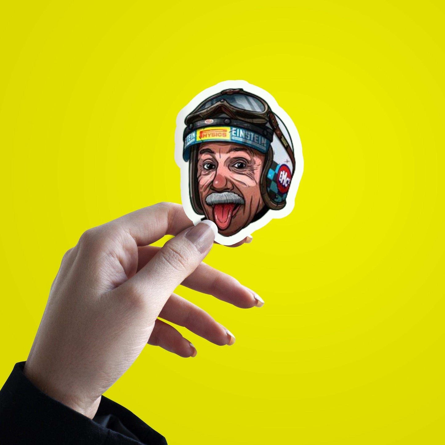 Albert Einstine Sticker - sticckiz.com