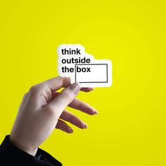 Think Outside The Box Sticker - sticckiz.com