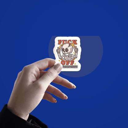 F**k Off Skeleton Sticker - sticckiz.com