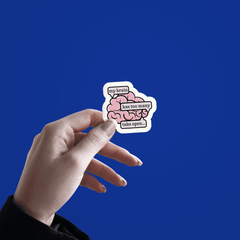 Pink Brain Sticker - sticckiz.com