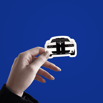 Dodge Challenger White Car Sticker - sticckiz.com