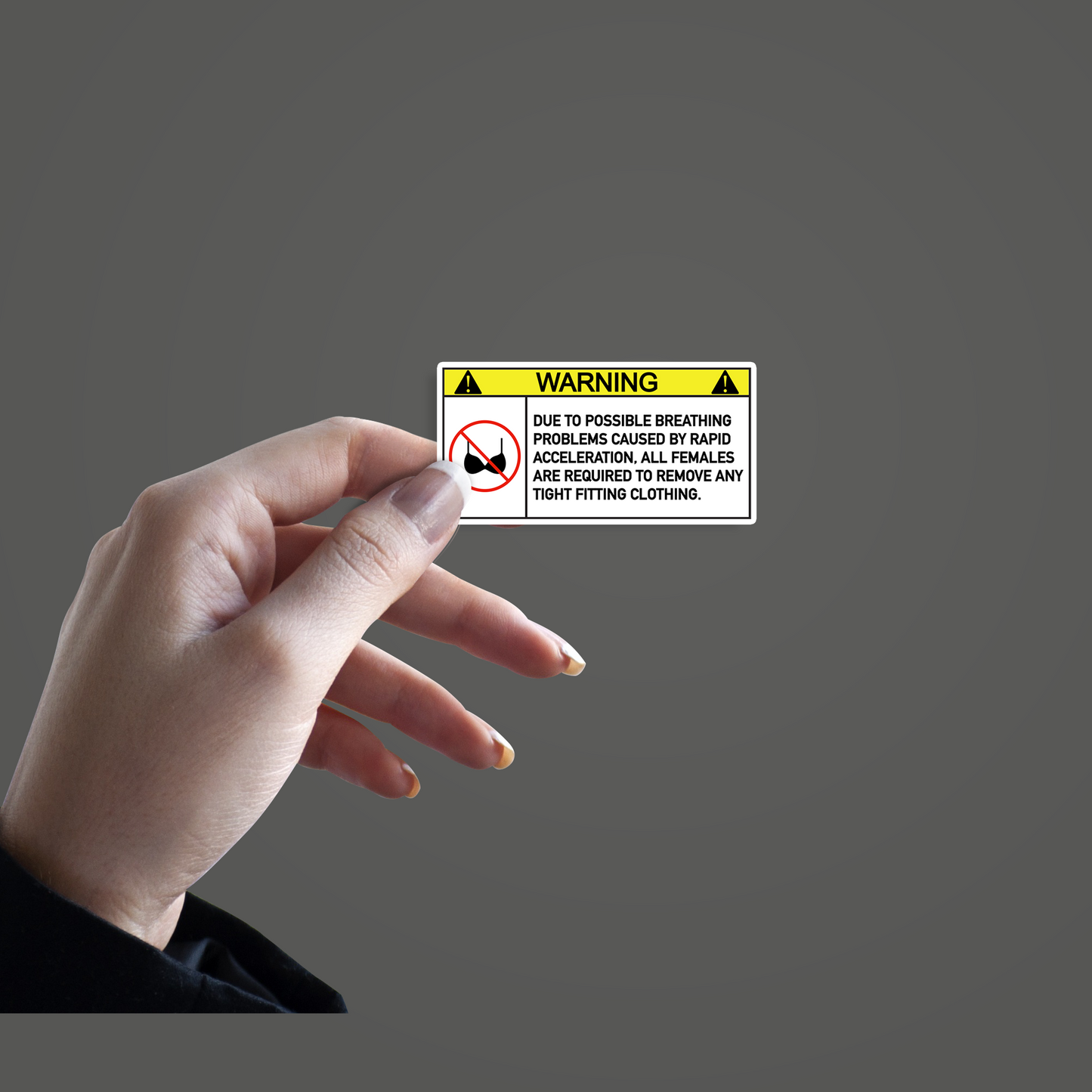 Warning NO B#a sign Sticker