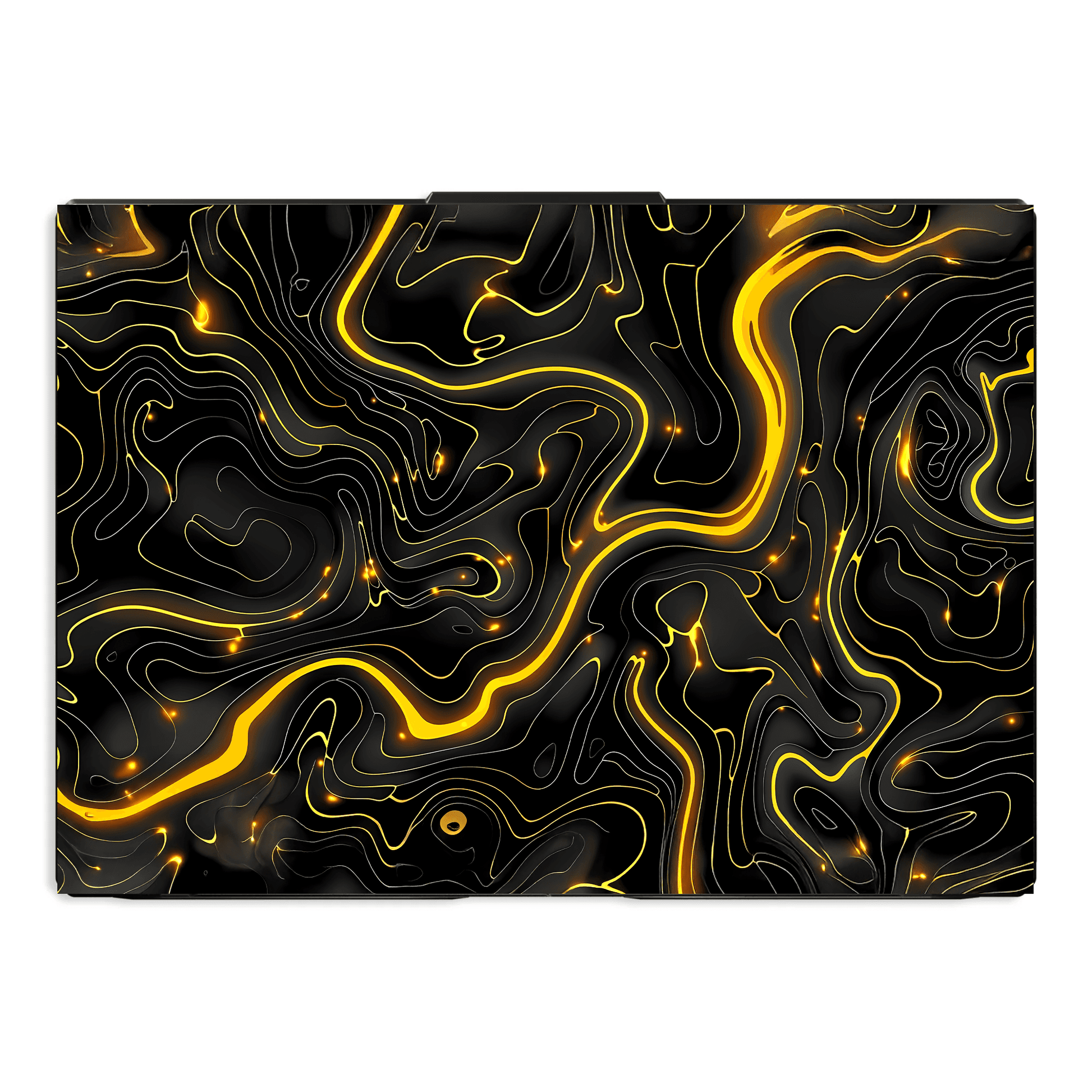 GOLDEN LAVA waves Laptop Skin - sticckiz.com