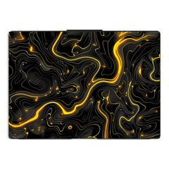 GOLDEN LAVA waves Laptop Skin - sticckiz.com