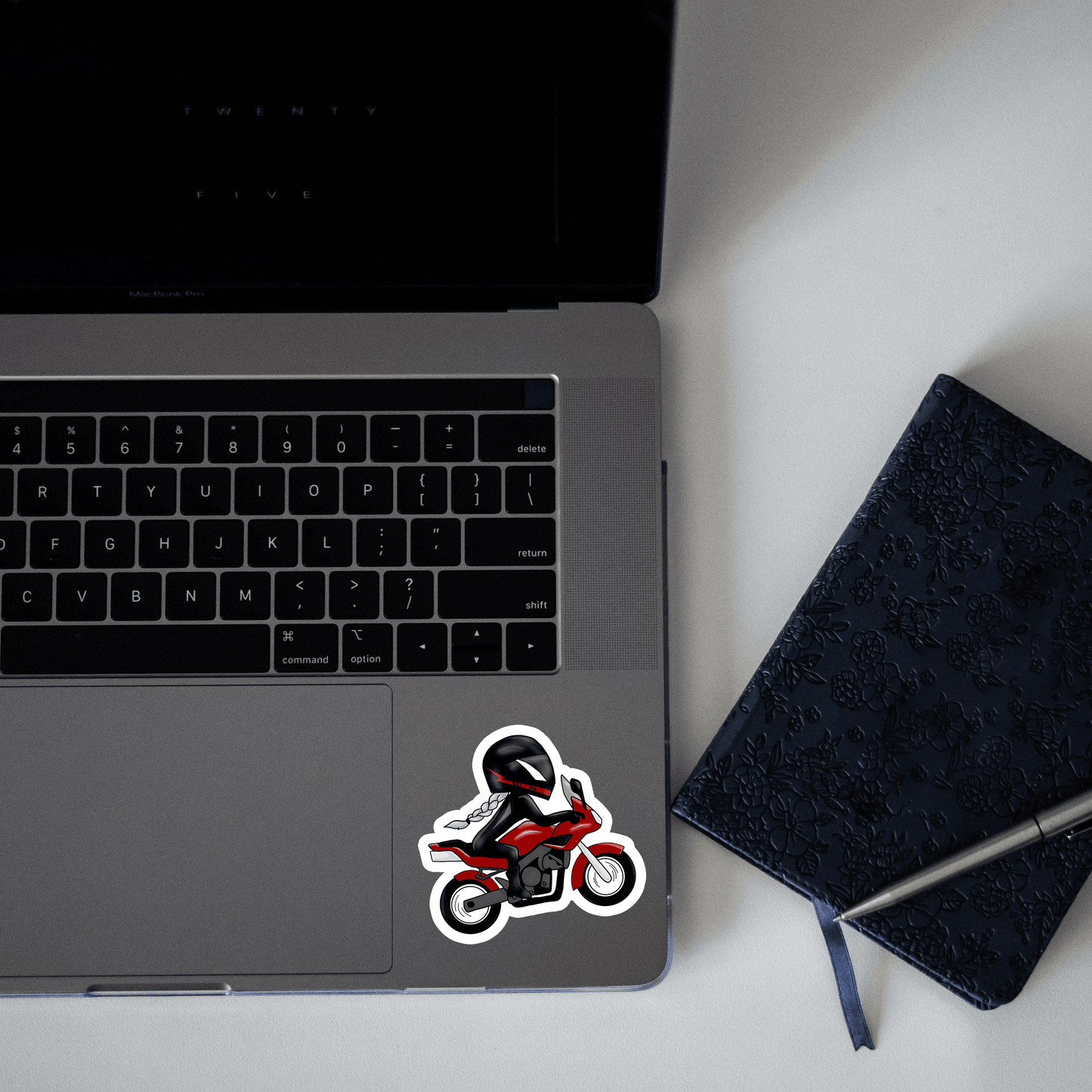 Biker Girl With Fazer Sticker - sticckiz.com