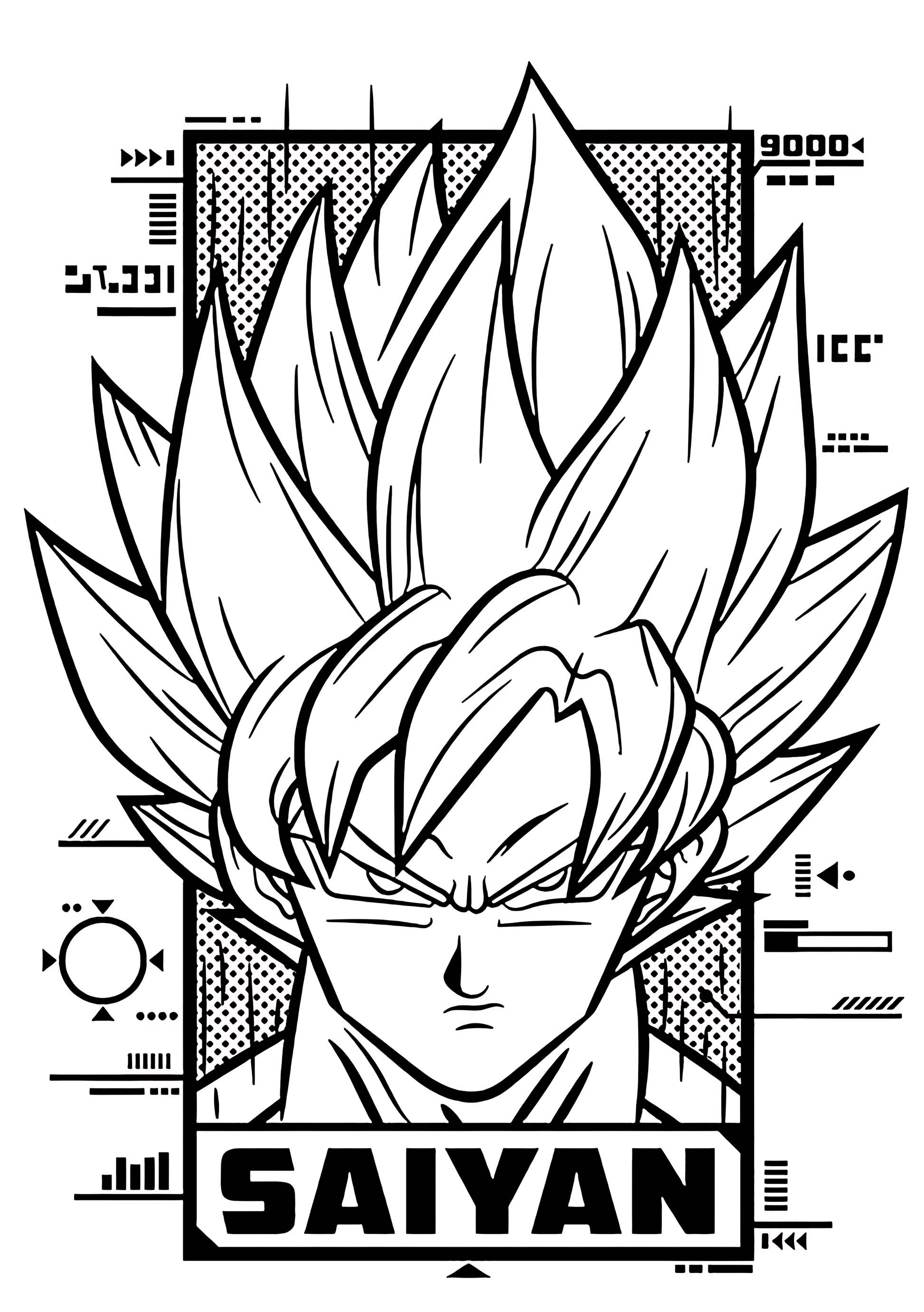 Goku Saiyan Sticker - sticckiz.com
