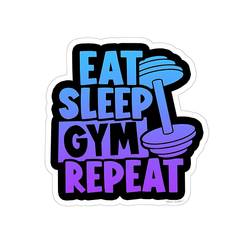 Eat Sleep Gym Repeat Sticker - sticckiz.com
