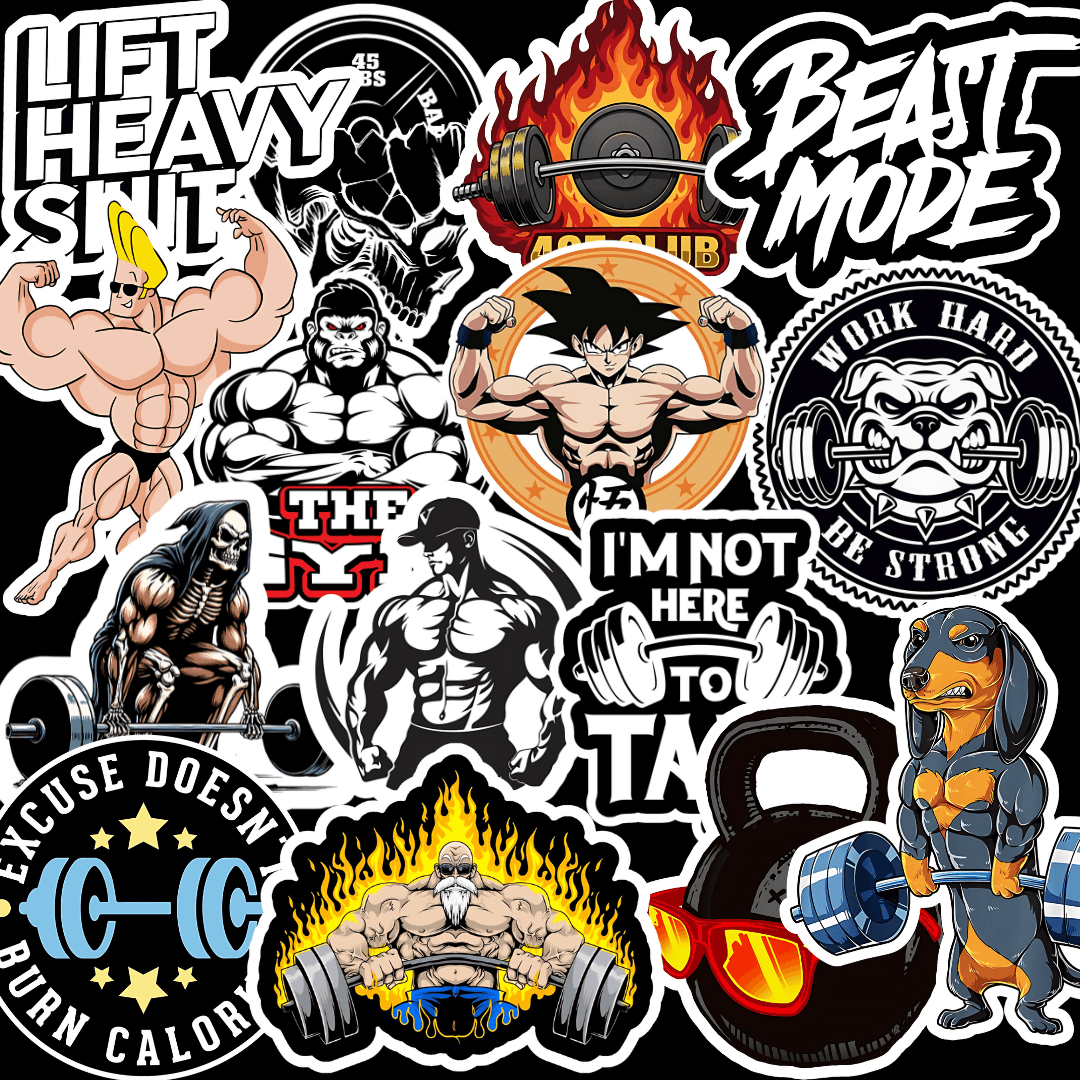 Gym Bench Sticker Gym Sticker ( Pack of 15 ) – sticckiz.com
