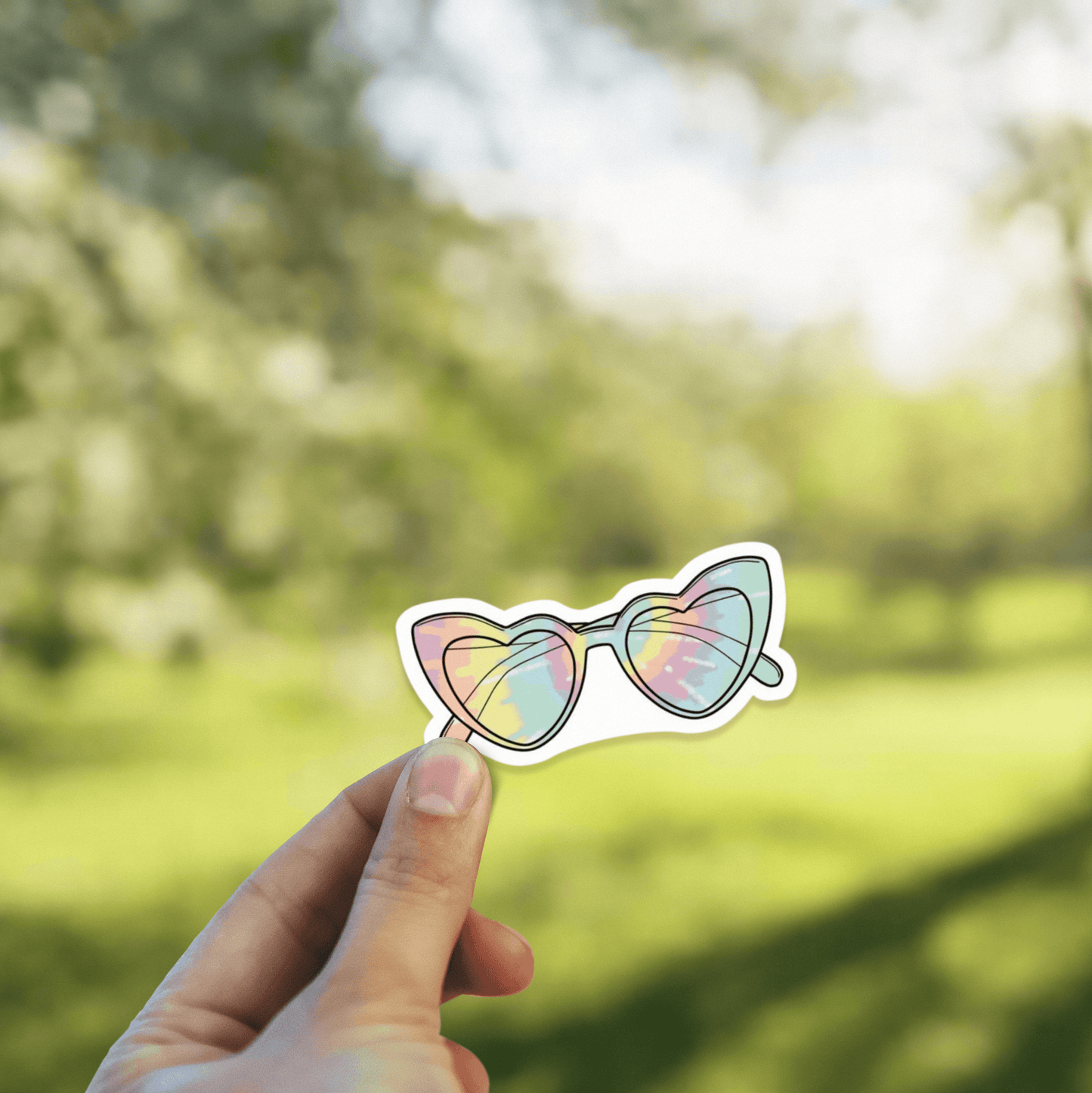 Heart Shape Goggle Sticker - sticckiz.com