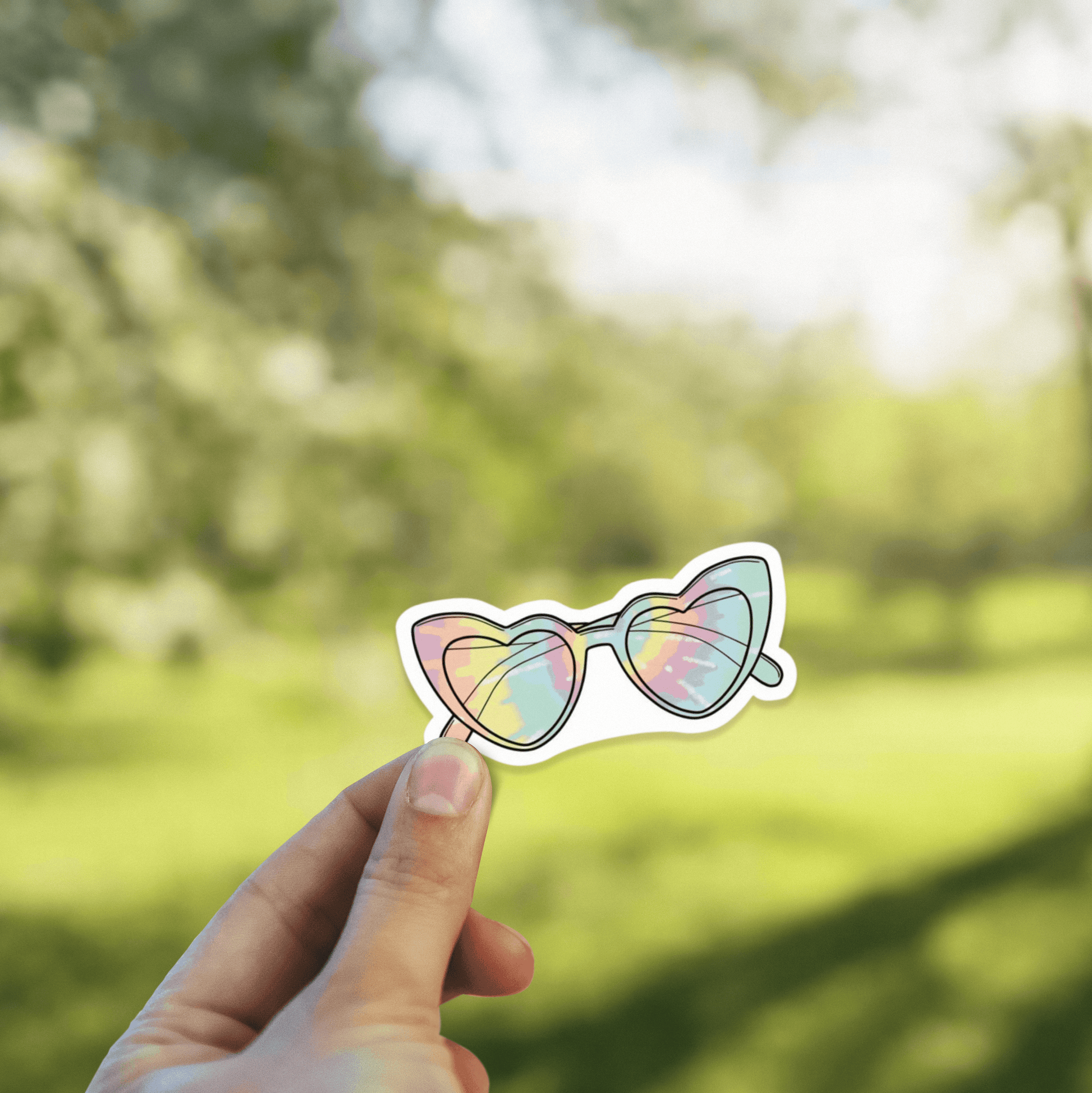 Heart Shape Goggle Sticker - sticckiz.com