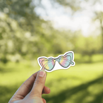 Heart Shape Goggle Sticker - sticckiz.com