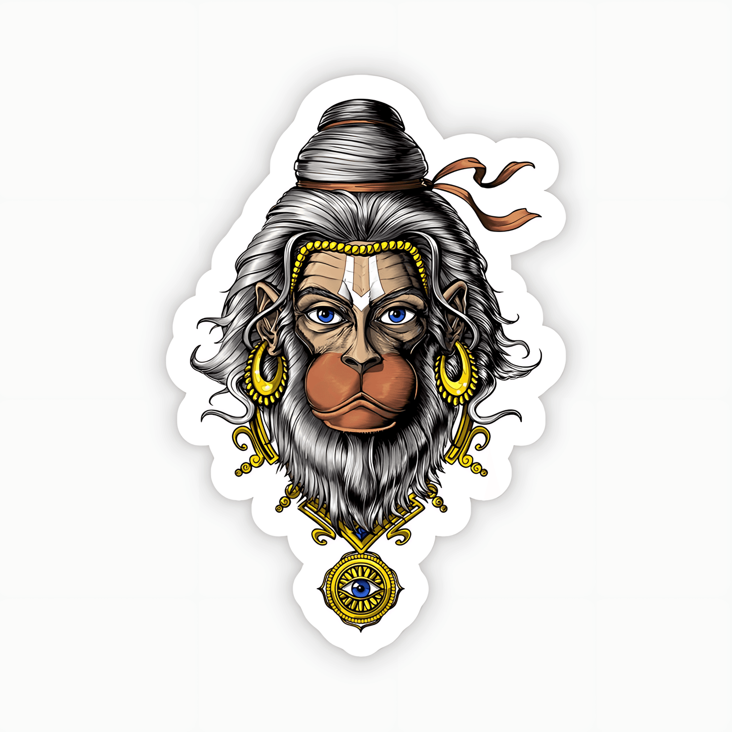 Hanuman Hindu God Magnet Sticker - sticckiz.com