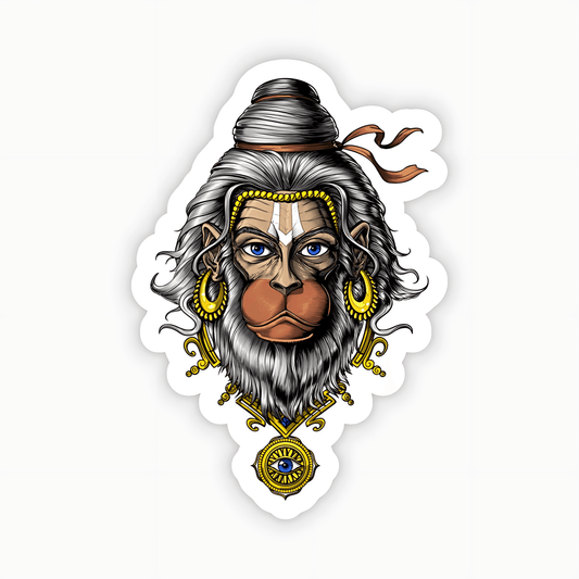 Hanuman Hindu God Magnet Sticker - sticckiz.com