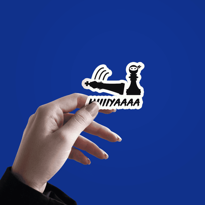 Chess Ninja Funny Chess Player Sticker - sticckiz.com