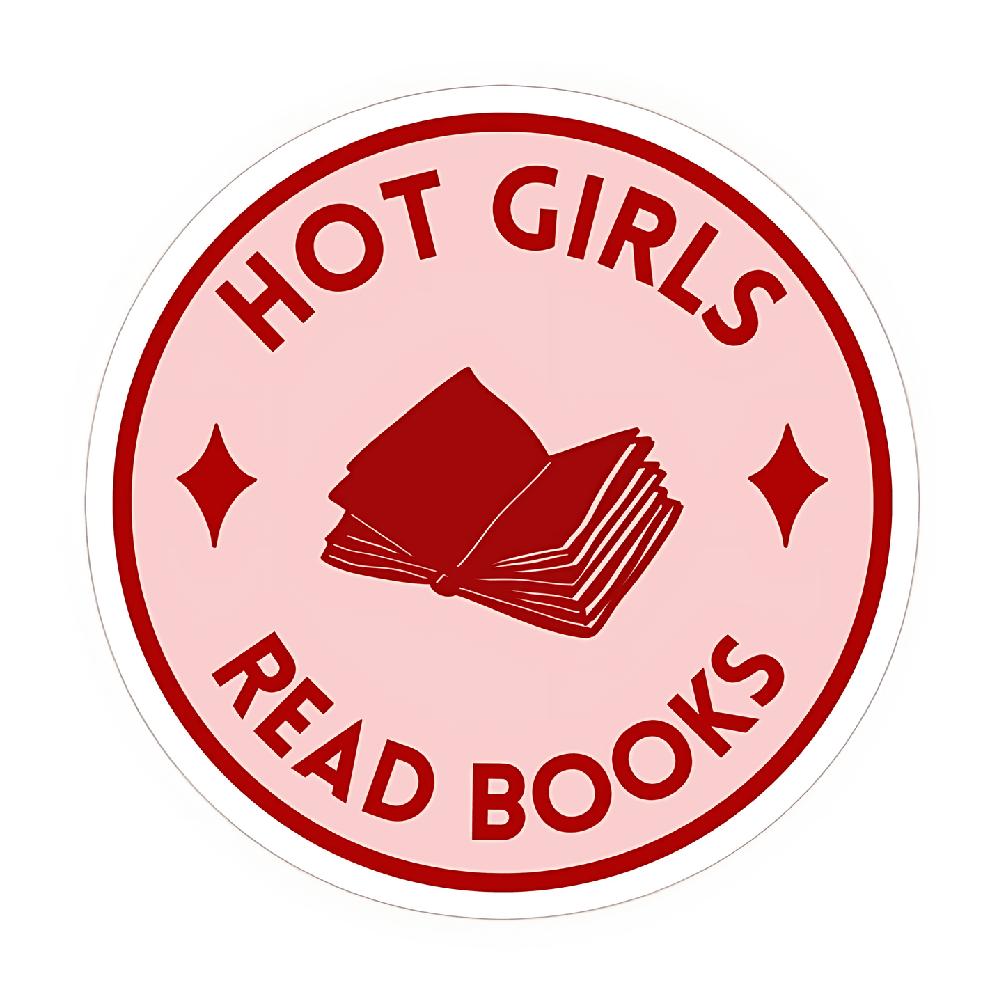 Hot Girls Read Books Sticker - sticckiz.com
