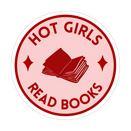 Hot Girls Read Books Sticker - sticckiz.com