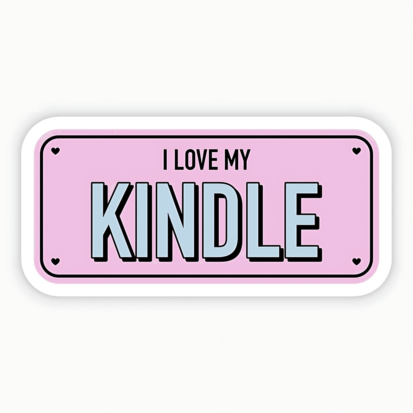 I Love My Kindle Sticker - sticckiz.com