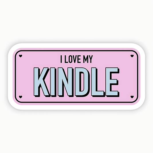 I Love My Kindle Sticker - sticckiz.com