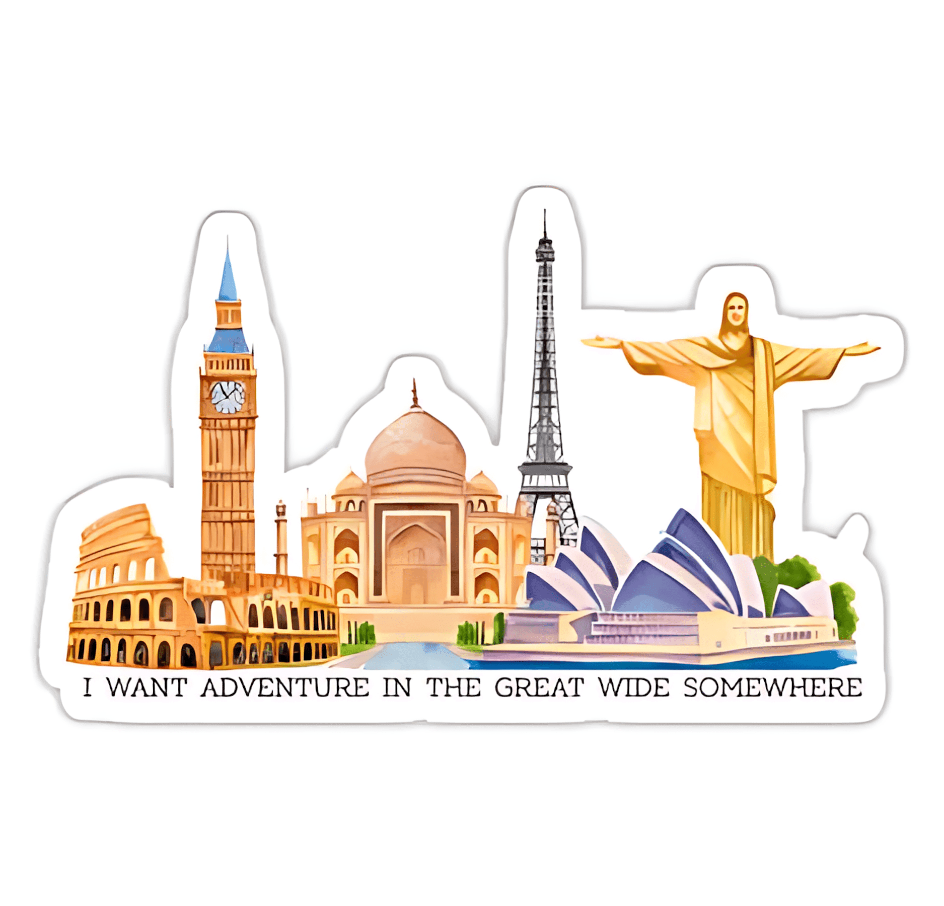 7 Wonders Sticker - sticckiz.com