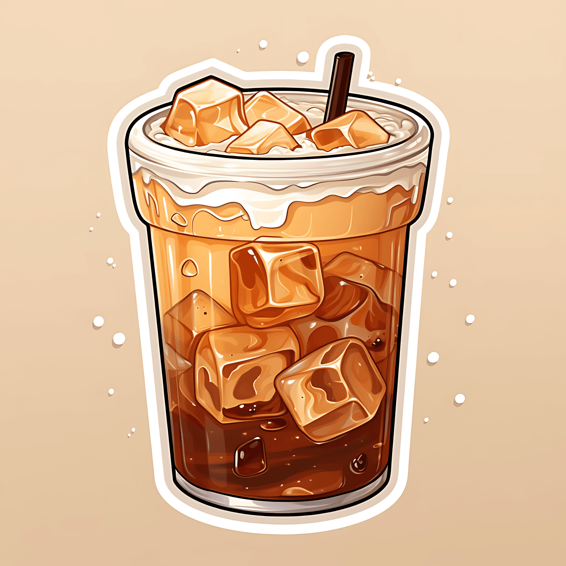 Iced Coffee Sticker - sticckiz.com