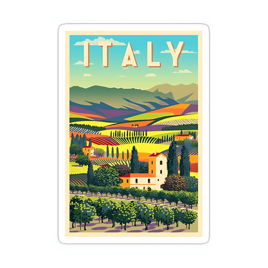 Italy Vintage Travel Sticker - sticckiz.com