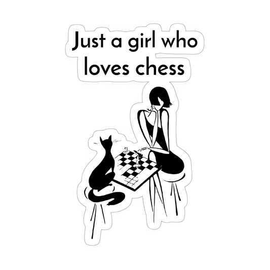 Girl who loves chess Sticker - sticckiz.com