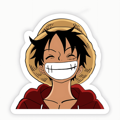 Luffy Smiling Sticker - sticckiz.com