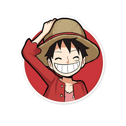 Luffy Big Smile Sticker - sticckiz.com
