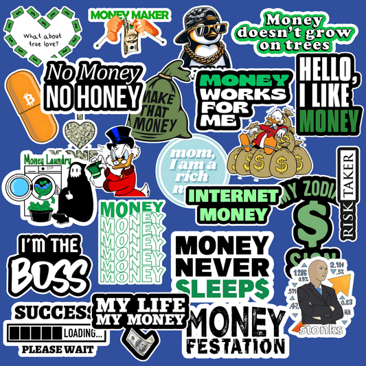 Money Lover Sticker ( Pack of 25 ) - sticckiz.com
