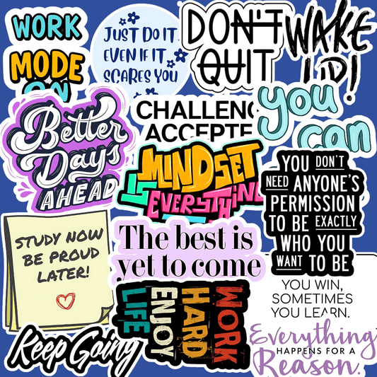 Motivational Sticker ( Pack of 15 ) - sticckiz.com