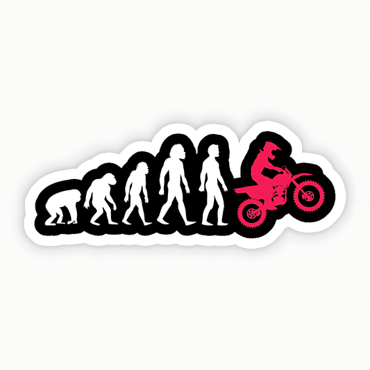 Motorcycle Evolution Biker Sticker - sticckiz.com