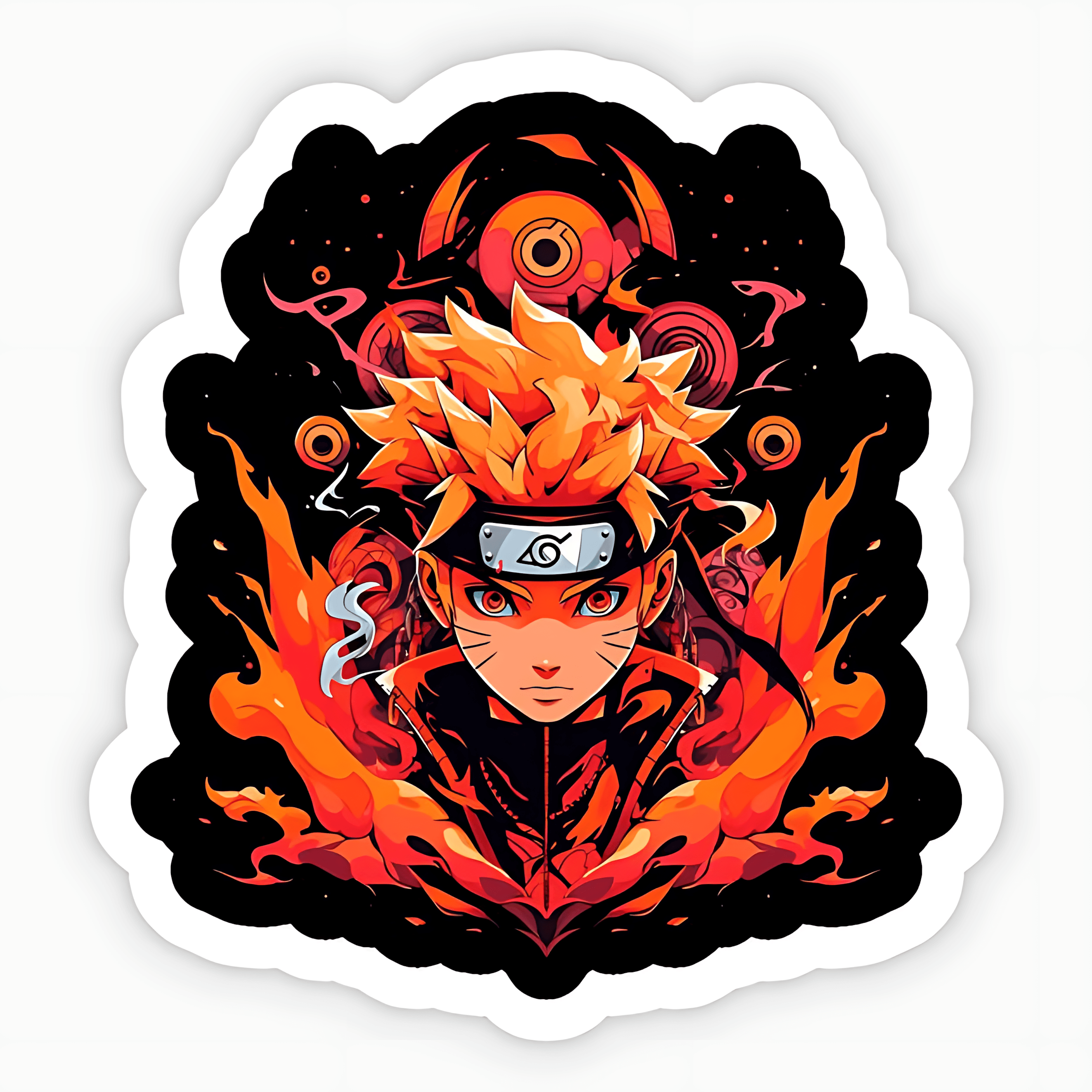 Naruto On Fire Sticker - sticckiz.com