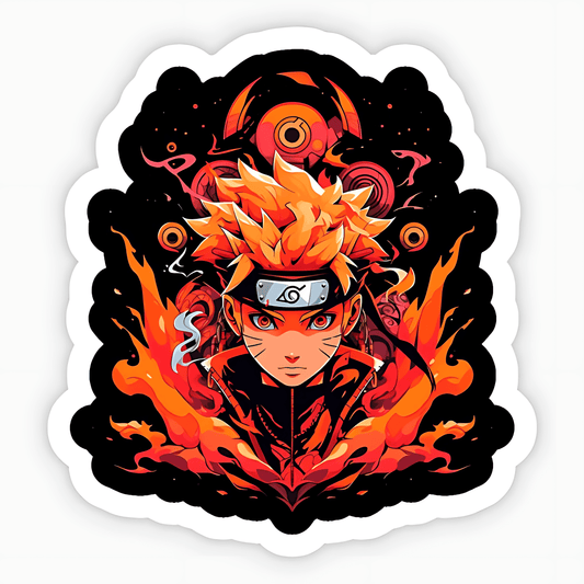 Naruto On Fire Sticker - sticckiz.com