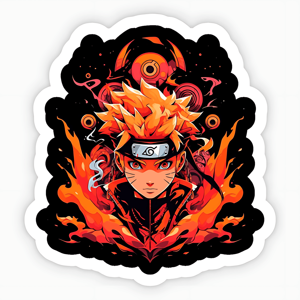 Naruto On Fire Sticker - sticckiz.com