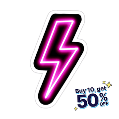 Neon Lighning Bolt Sticker - sticckiz.com